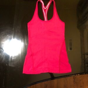 Pink lululemon racerback tank